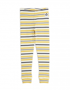 Preview: MINI RODINI Leggings Rib Streifen - gelb